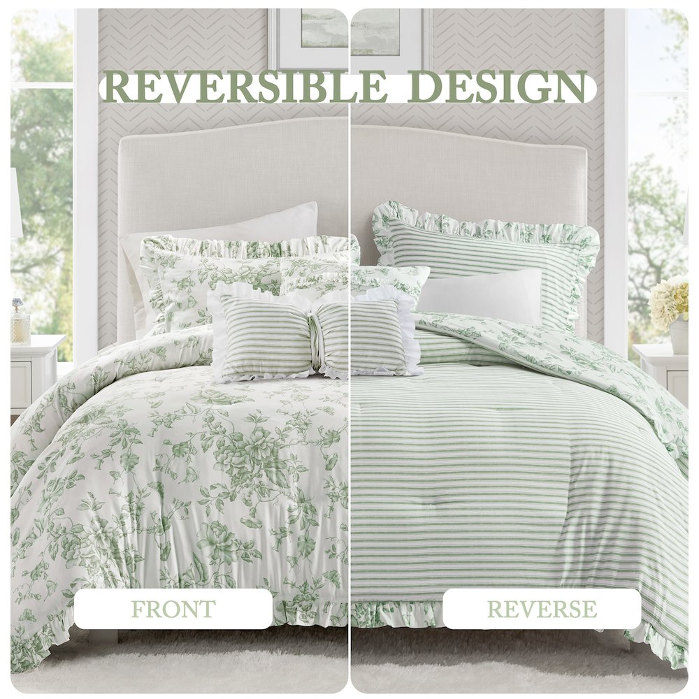 Adele Comforter Set with Decorative Pillows. Picture 3