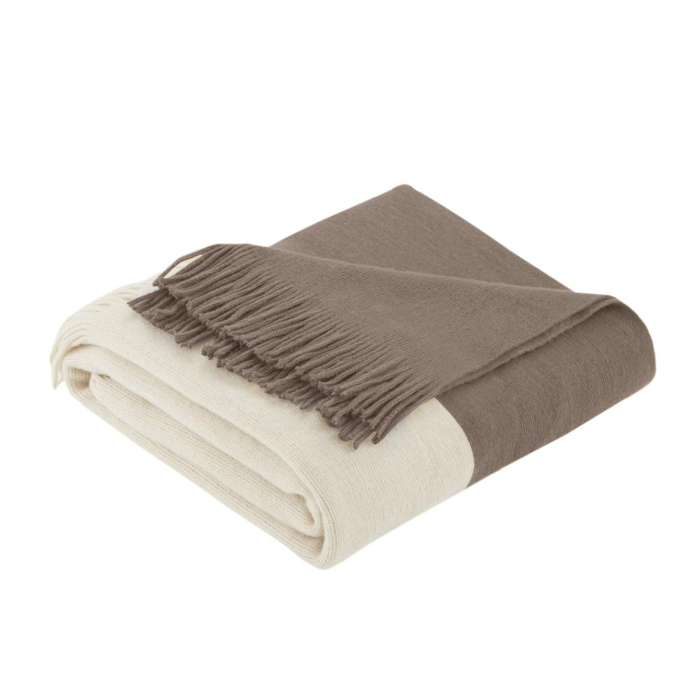 Color Block Faux Cashmere Throw. Picture 2