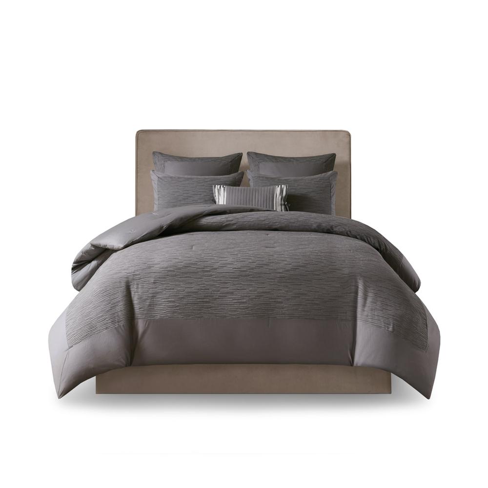 Cotton Blend Yarn Dyed 3 Piece Comforter Set. Picture 1