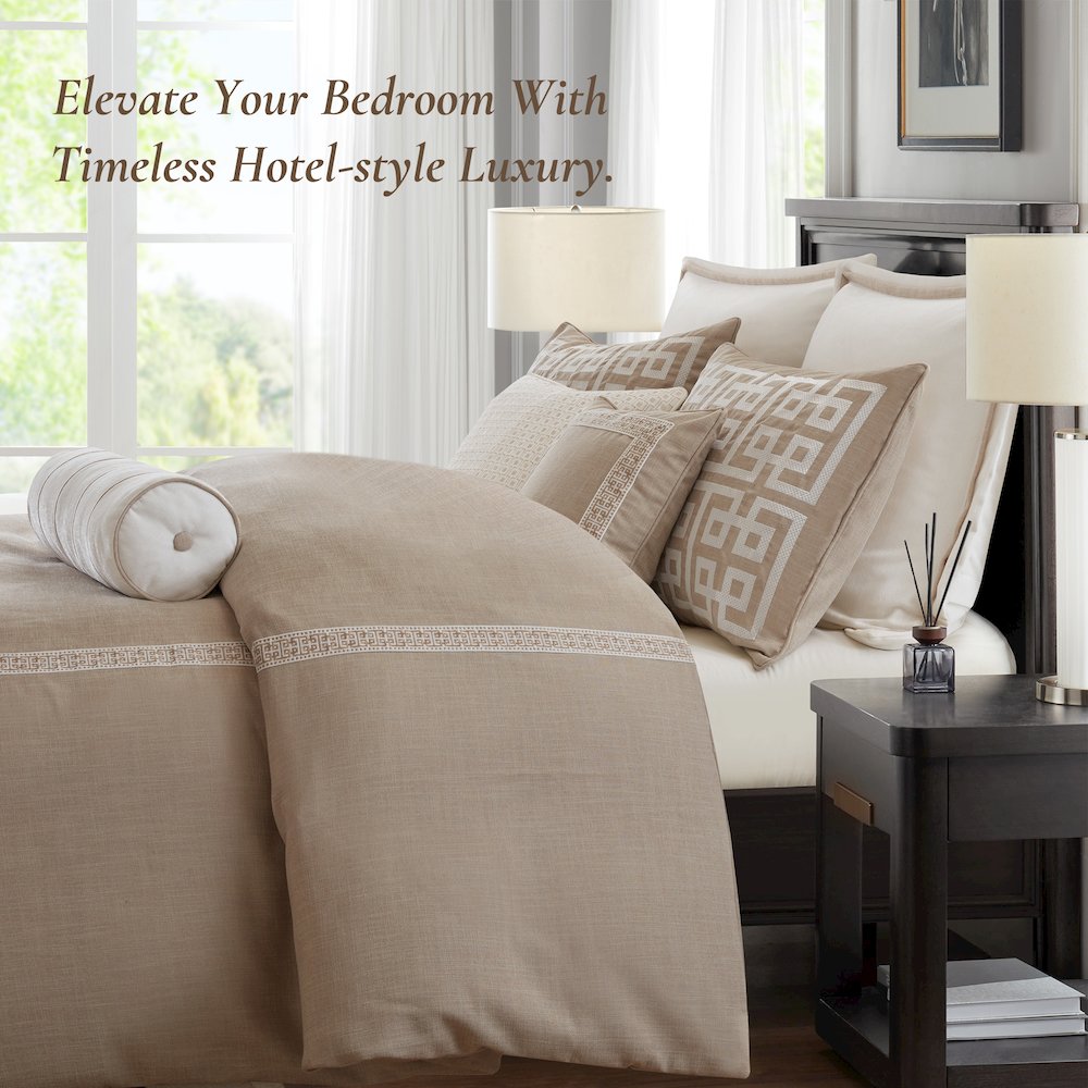 Jarvis Embroidery Oversized Duvet Style Comforter Set. Picture 4