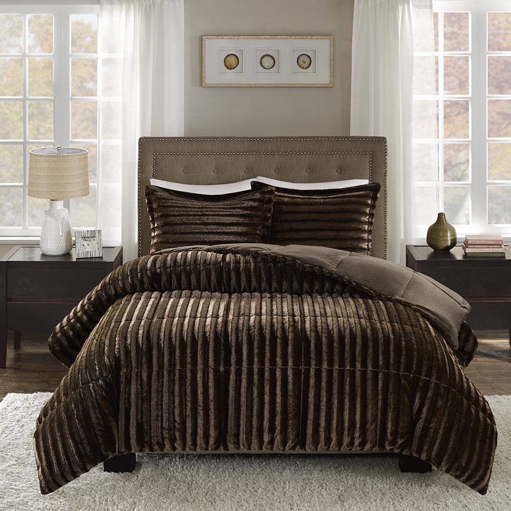 Faux Fur Comforter Mini Set. Picture 1