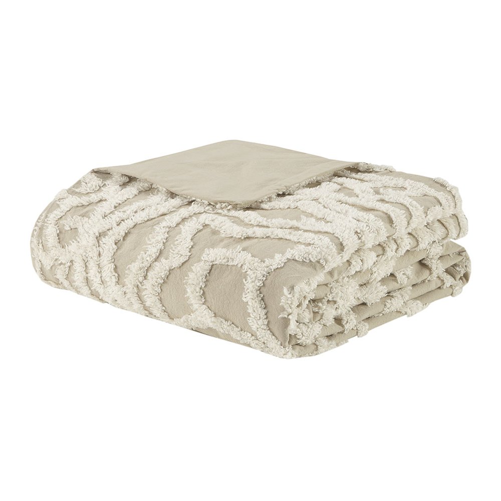 3 piece Tufted Cotton duvet cover set. Picture 1