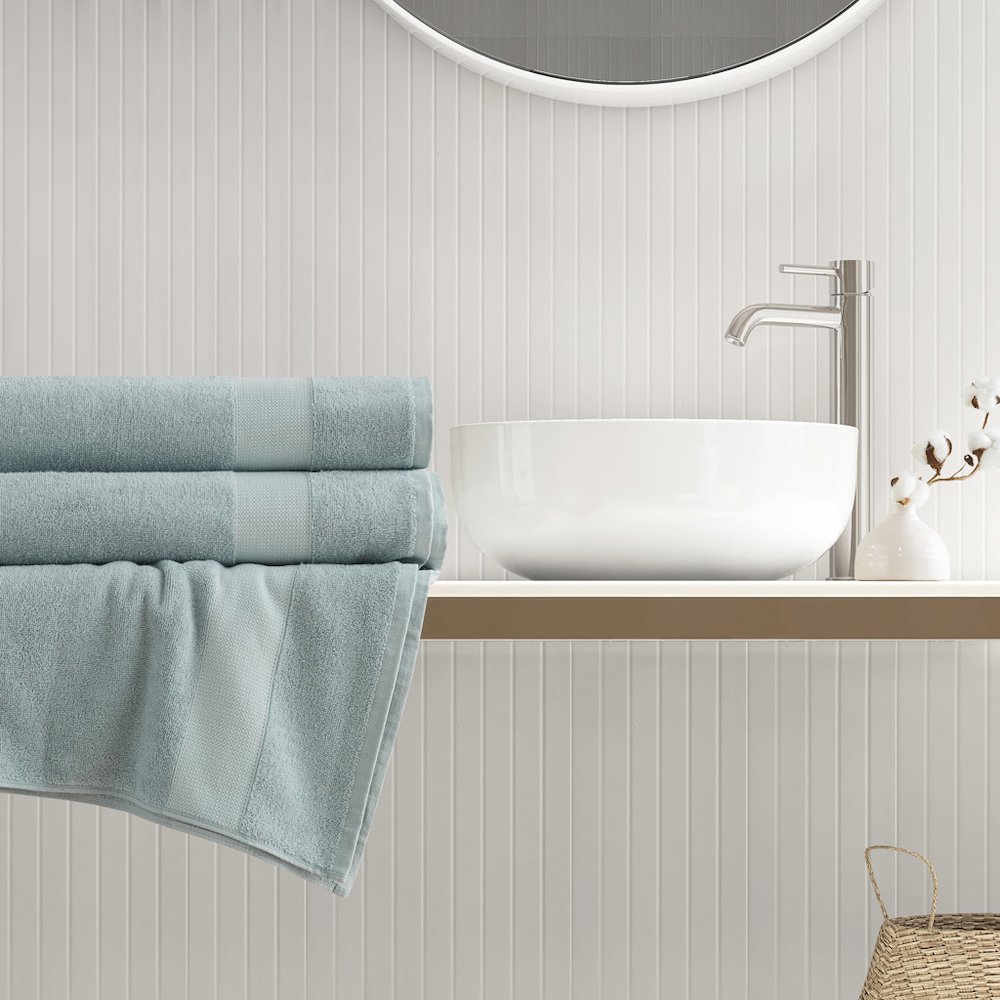 500GSM Plush 2pc XL Towel Set, Seafoam color. Picture 1