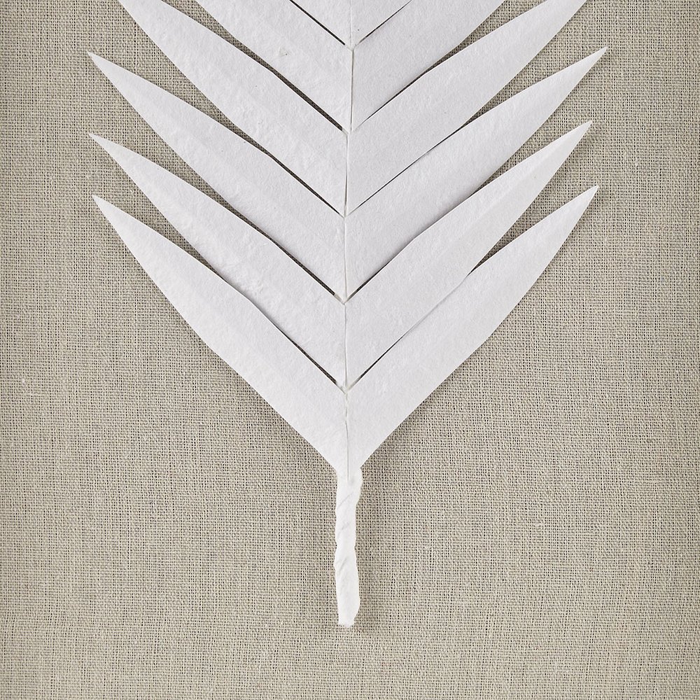 Framed Rice Paper Palm Leaves 3-piece Shadowbox Wall Decor Set. Picture 1