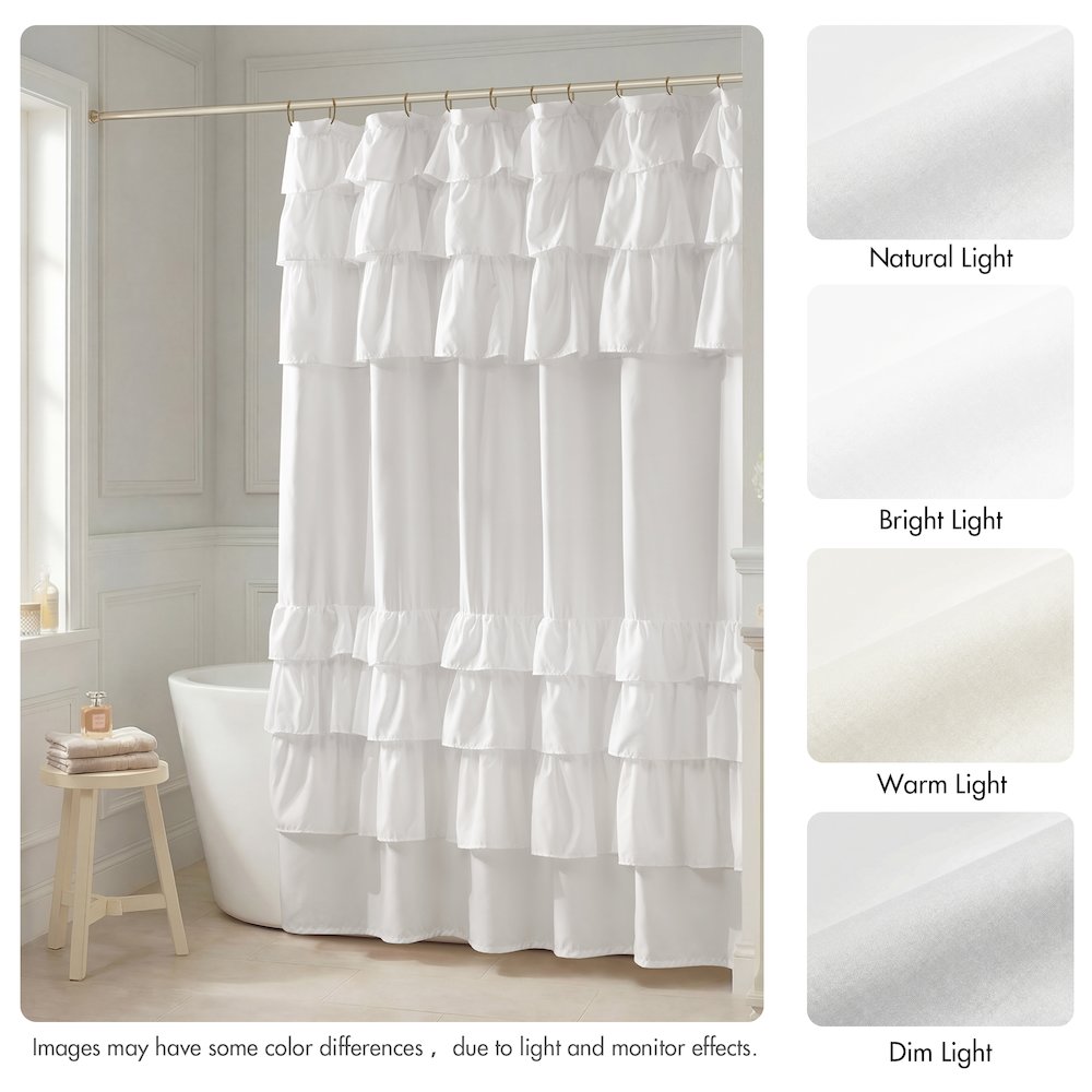Grace Ruffled Shower Curtain. Picture 2