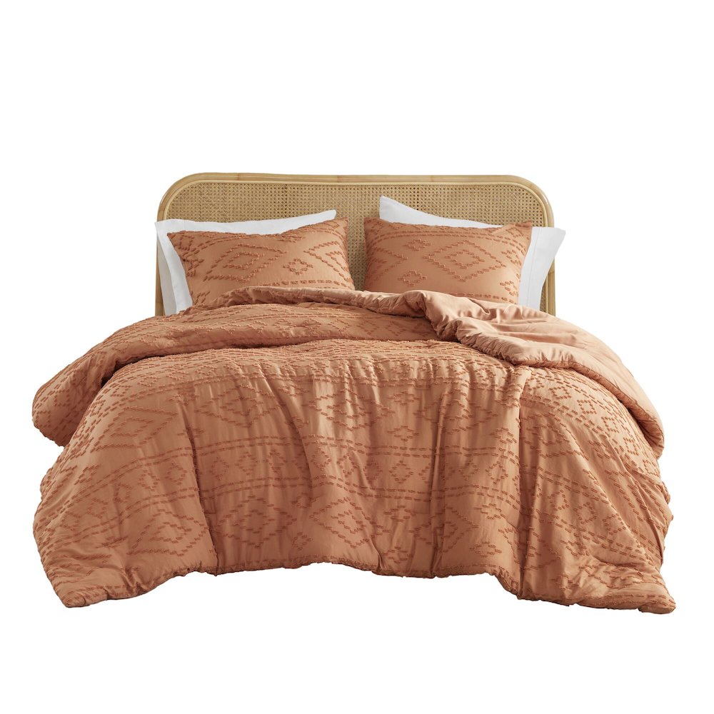 Gigi Comforter Mini Set, Terracotta color. Picture 2