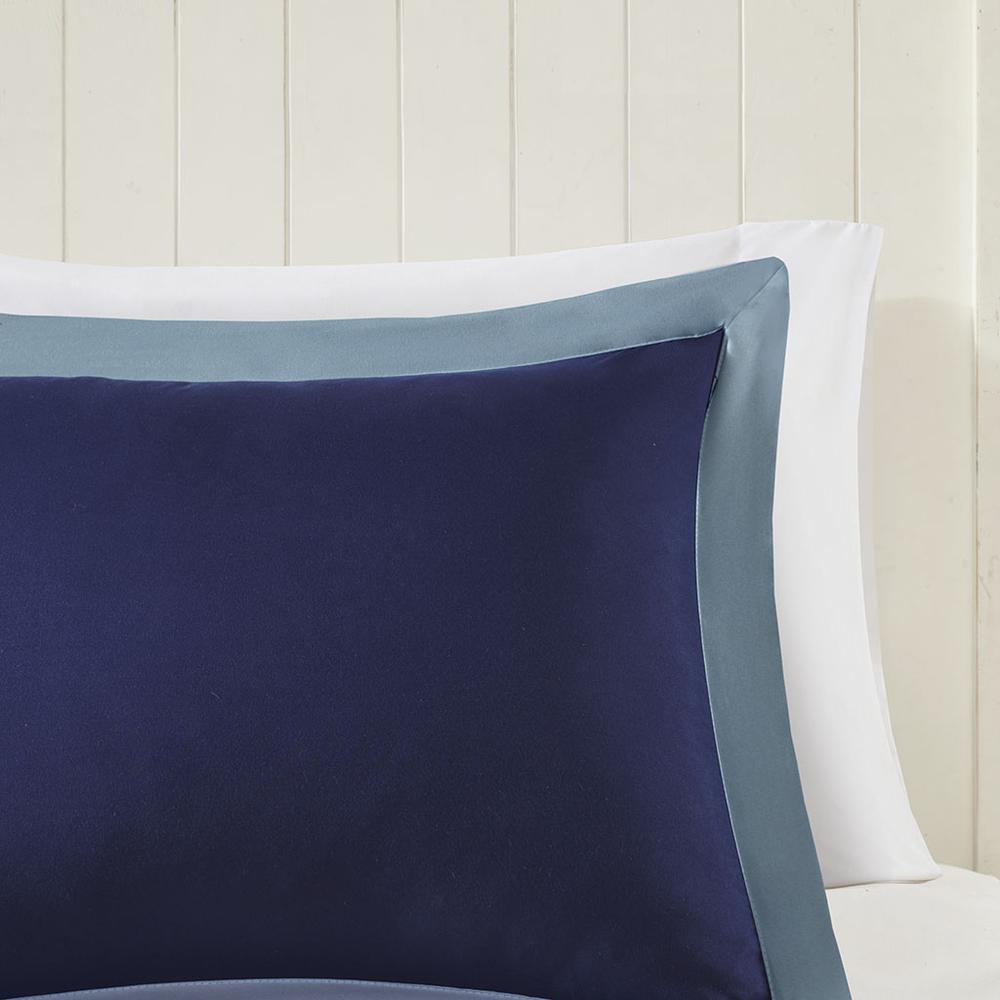 3M Scotchgard Diamond Quilting Reversible Down Alternative Comforter Set. Picture 3