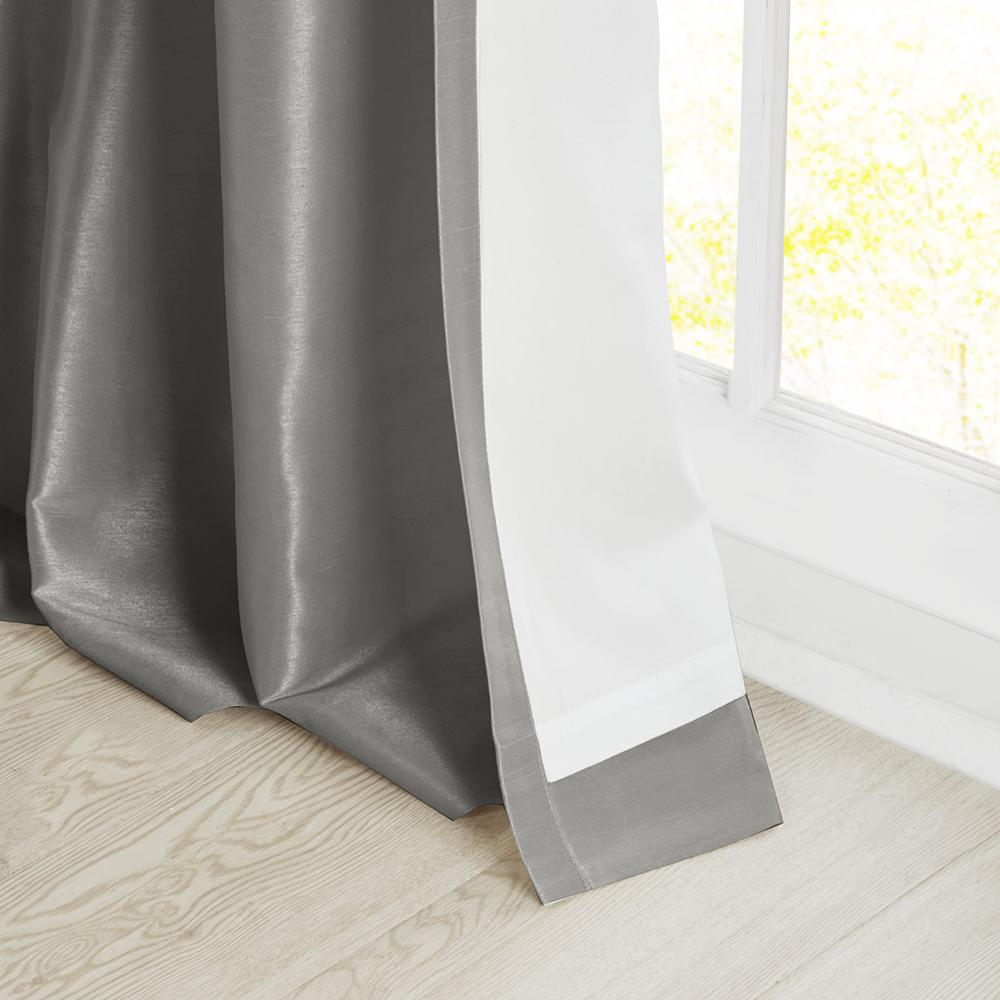 Twist Tab Lined Window Curtain Panel. Picture 3