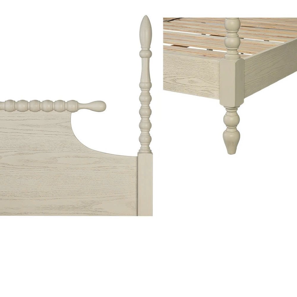 Beckett Turned Wood Spindle Bed, Antique Cream color. Picture 4