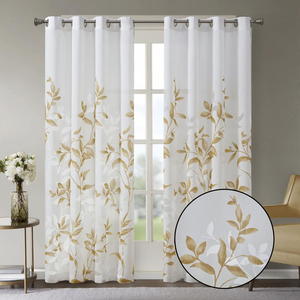 Burnout Printed Curtain Panel. Picture 1
