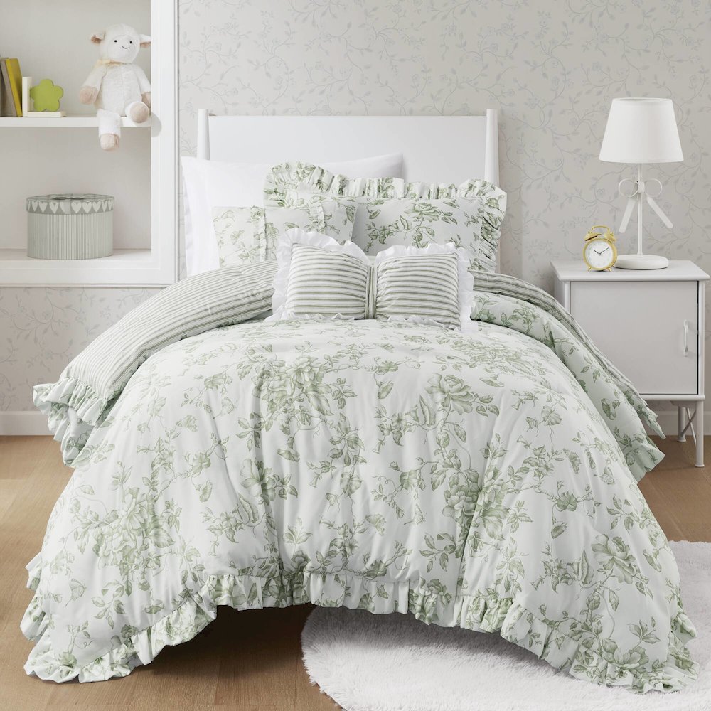 Adele Comforter Set with Decorative Pillows. Picture 1