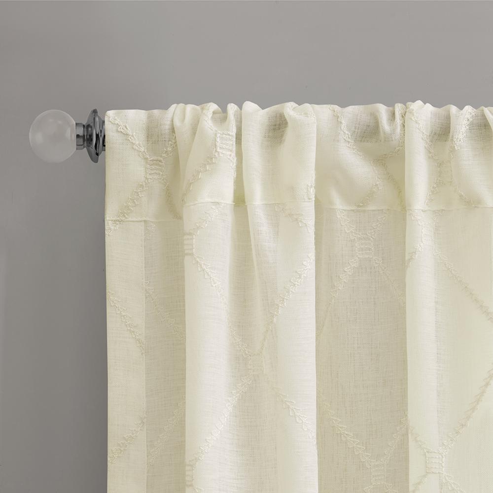 Diamond Sheer Window Curtain Panel. Picture 2