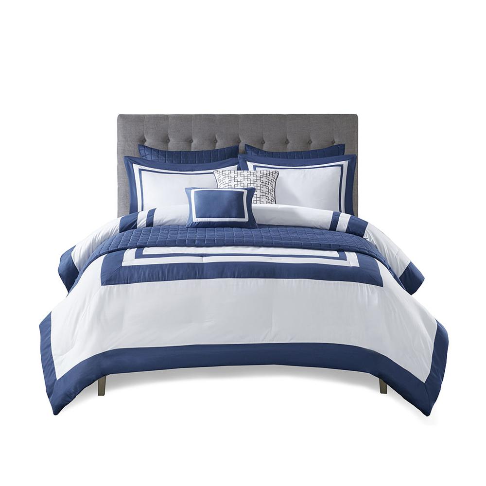 Navy Luxe 8 Piece Comforter Set, Belen Kox. Picture 1