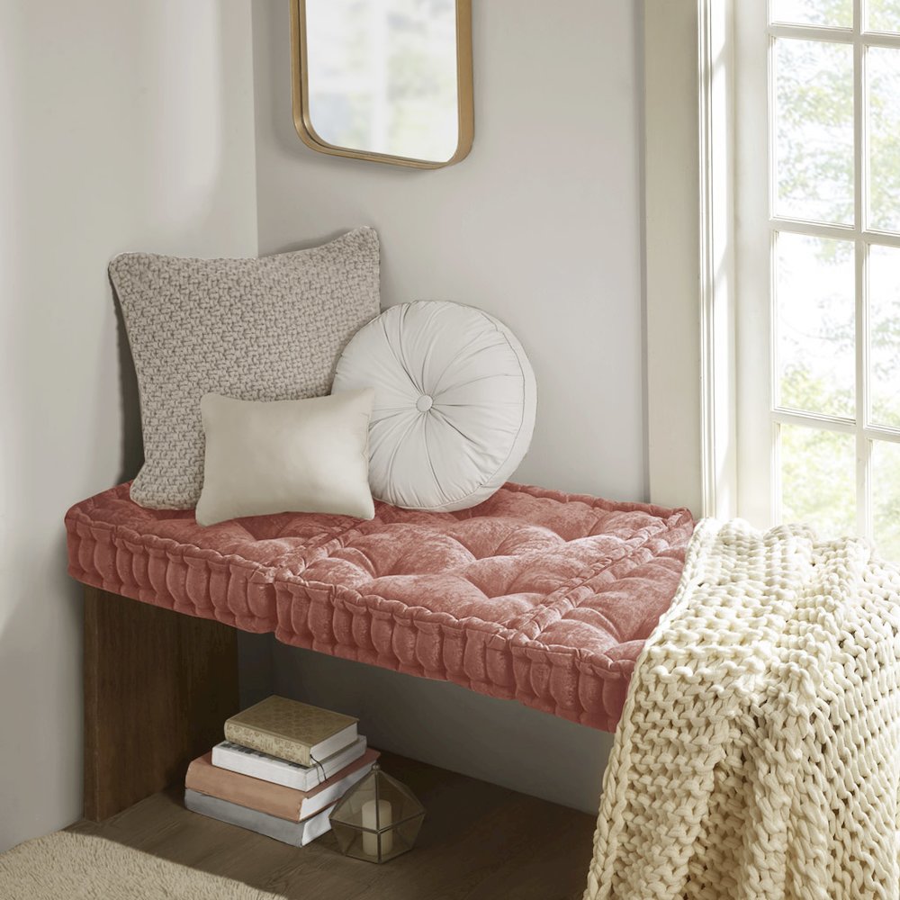 Azza Poly Chenille Square Floor Pillow Cushion Compress Pack. Picture 1