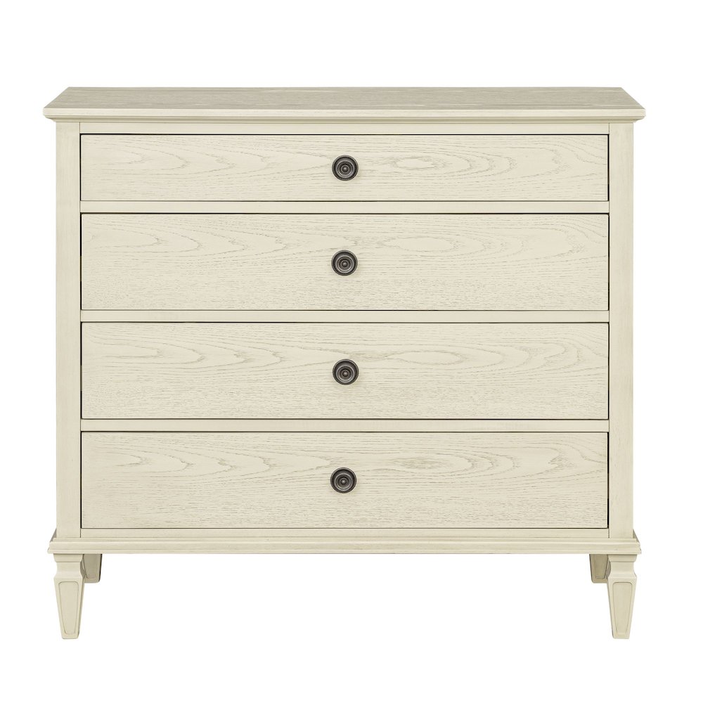 Victoria 4-drawer wood dresser (40"), Antique Cream color. Picture 1