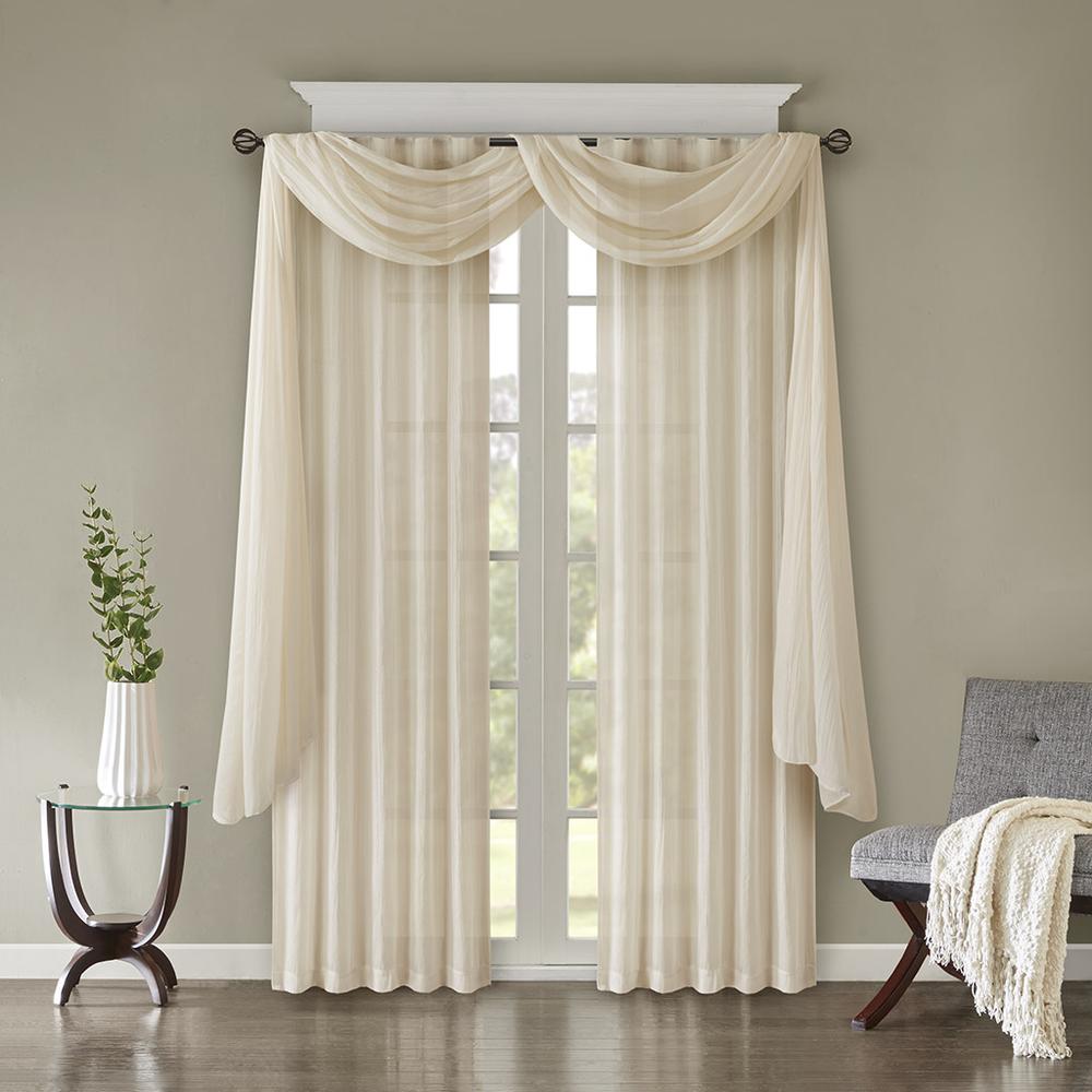 Solid Crushed Curtain Panel Pair. Picture 2