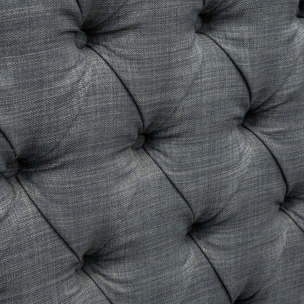 Amelia Upholstered Wingback Headboard with Button Tufting & Nailhead Trim. Picture 3