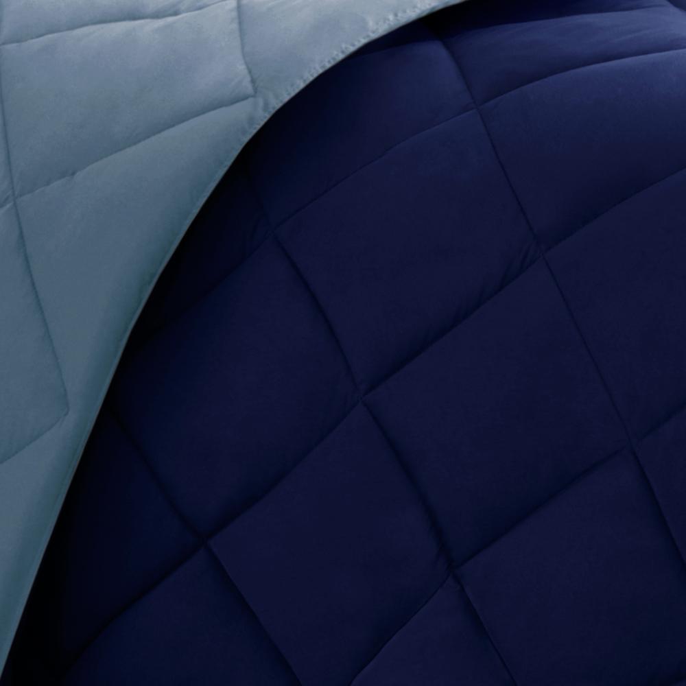 3M Scotchgard Diamond Quilting Reversible Down Alternative Comforter Set. Picture 5