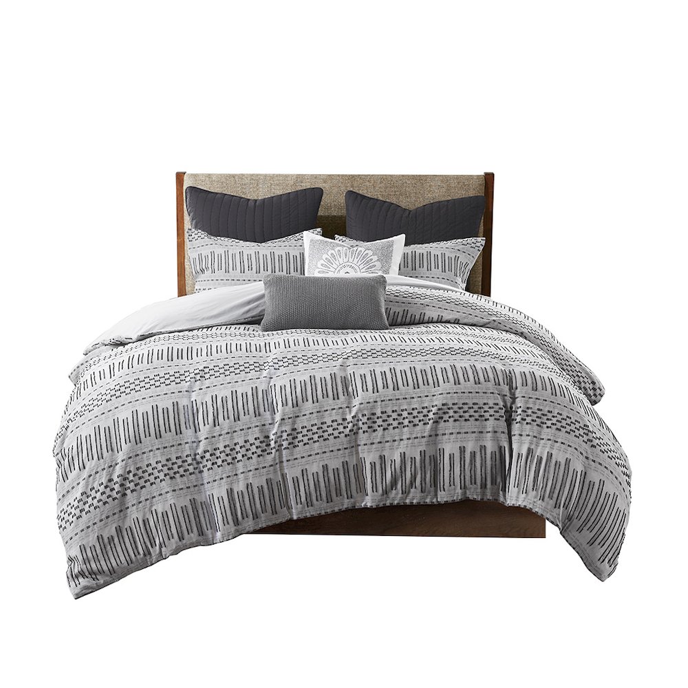 Cotton Jacquard Duvet Cover Mini Set. Picture 1
