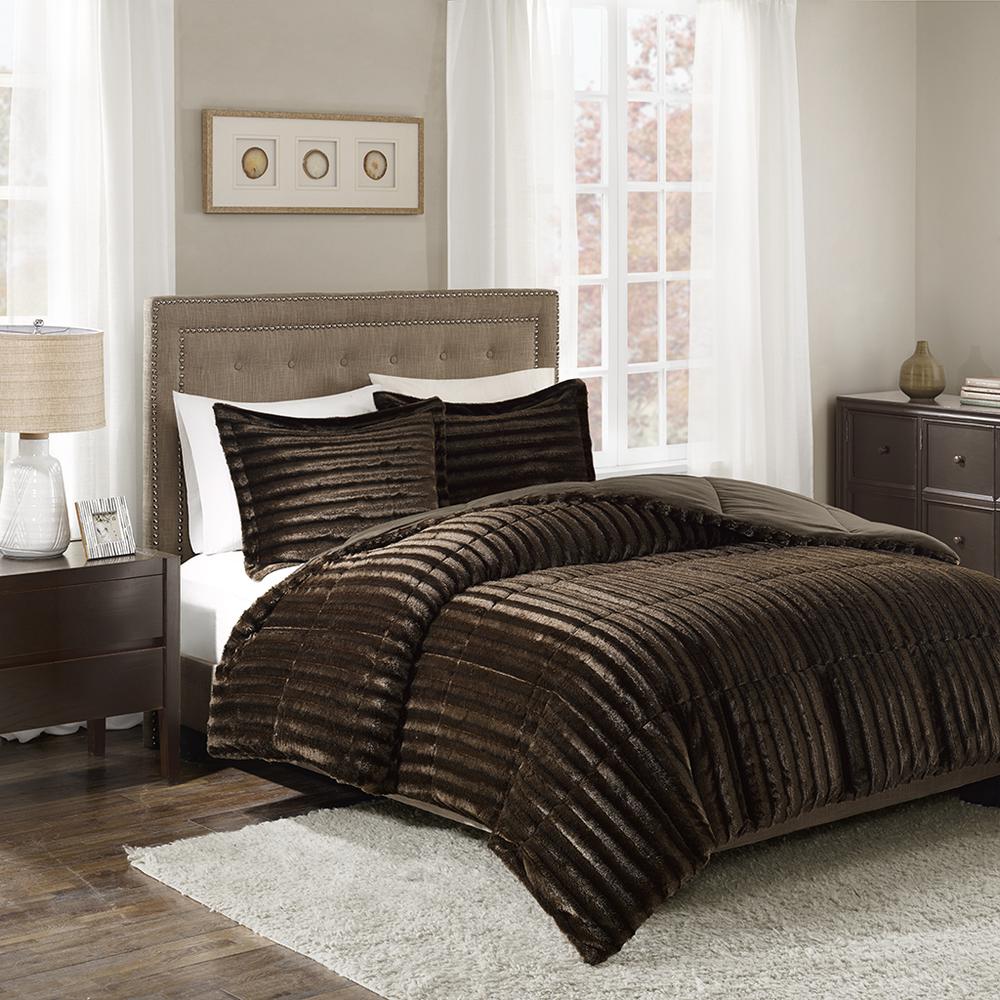 Faux Fur Comforter Mini Set. Picture 1