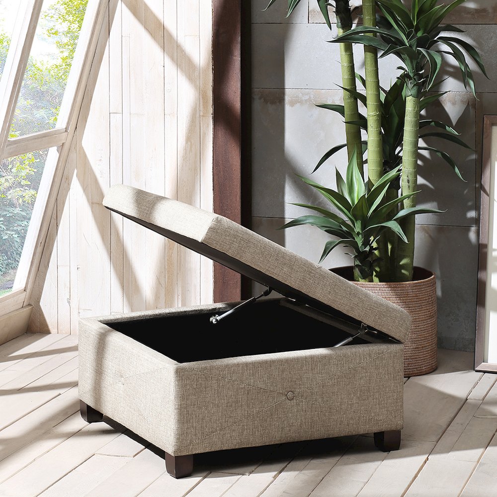 Soft Close Storage Ottoman. Picture 2