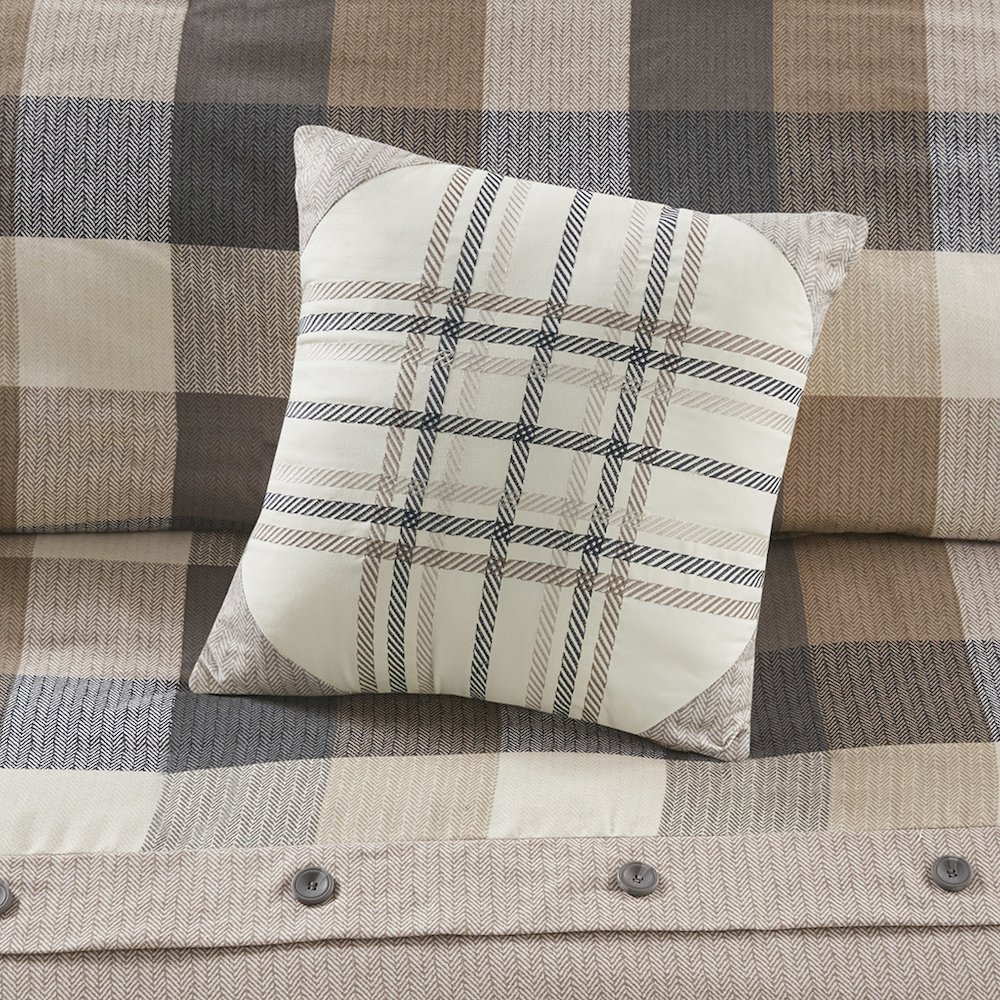 6 Piece Herringbone Duvet Cover Set. Picture 5