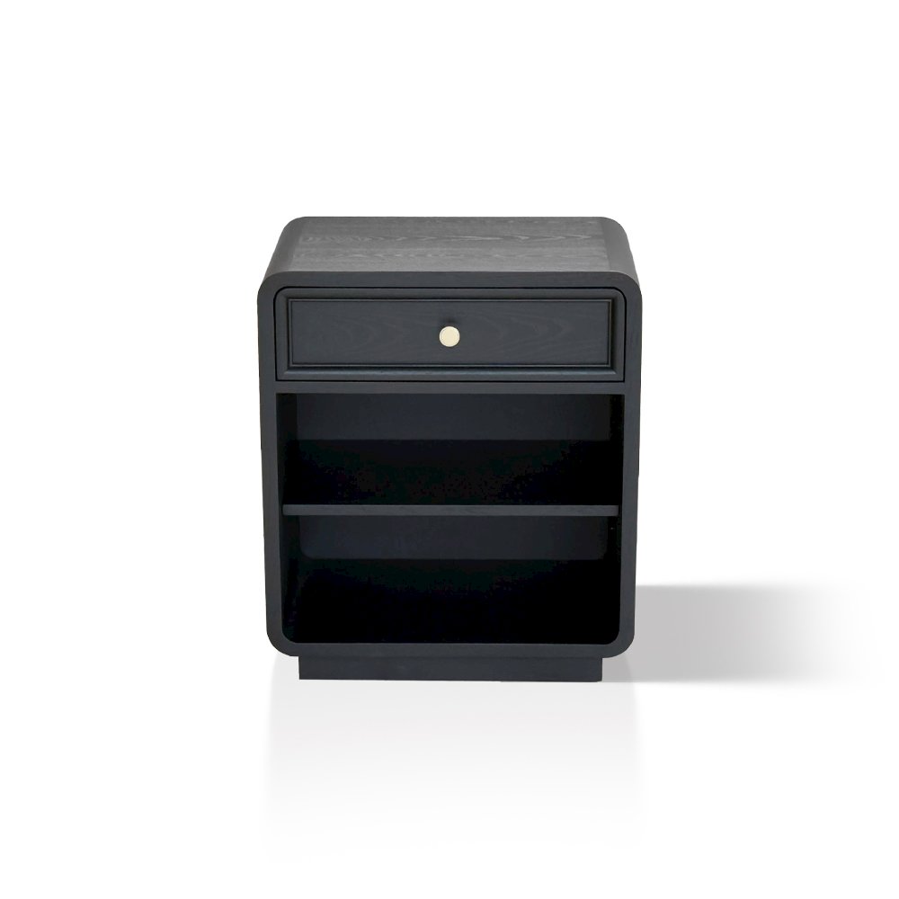 Deco Nightstand, Black Satin color. Picture 2