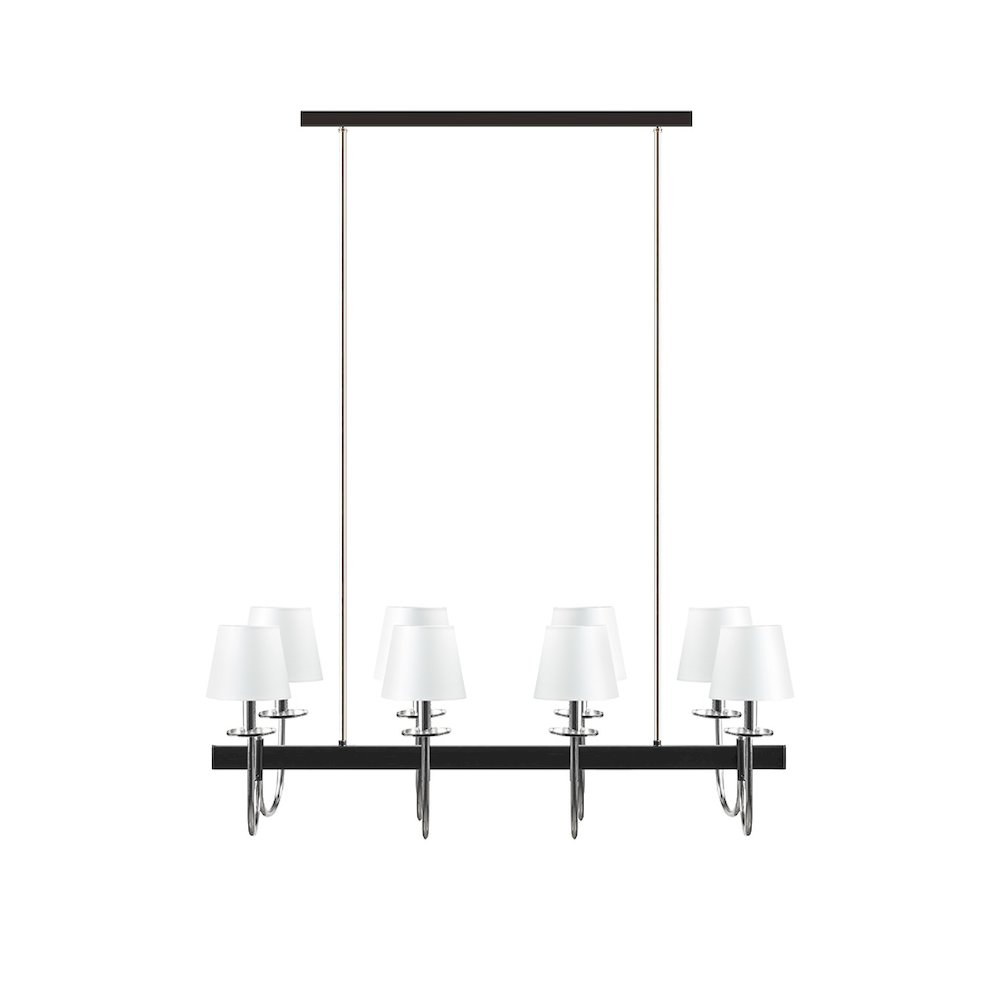 8-Light Traditional Chandelier with Drum Shades. Picture 5