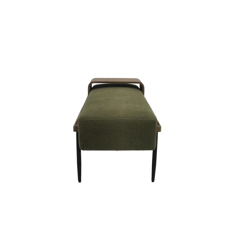 Perry Cocktail Ottoman with slide tray, Green color. Picture 1