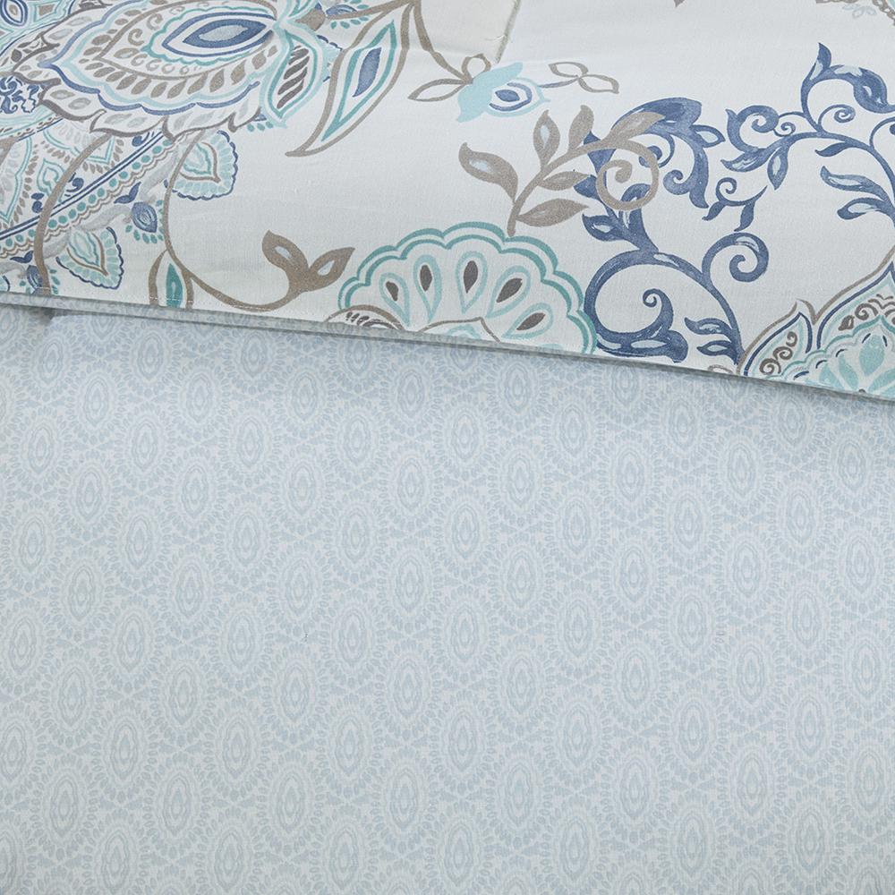 Botanical Medallion Reversible 8-Piece Cotton Comforter Set, Belen Kox. Picture 1