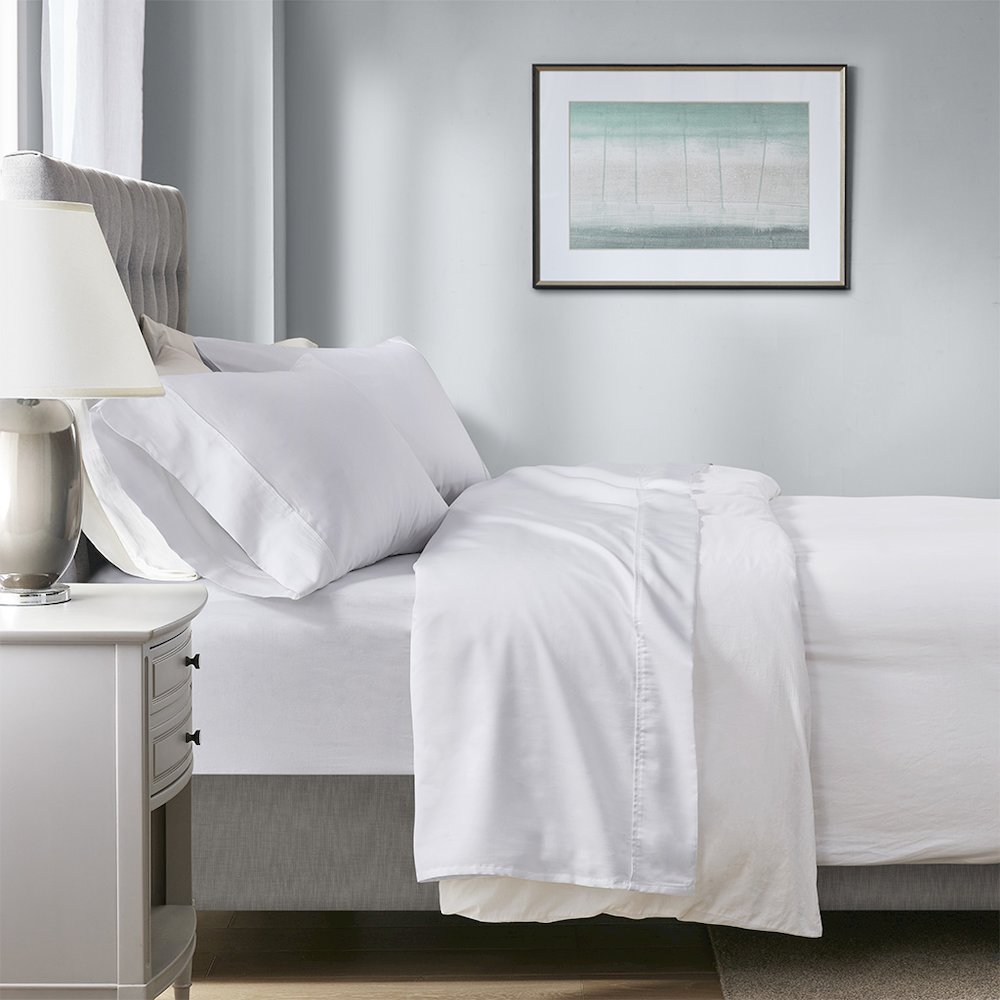 HeiQ Smart Temperature Cotton Blend 4 PC Sheet Set. Picture 4