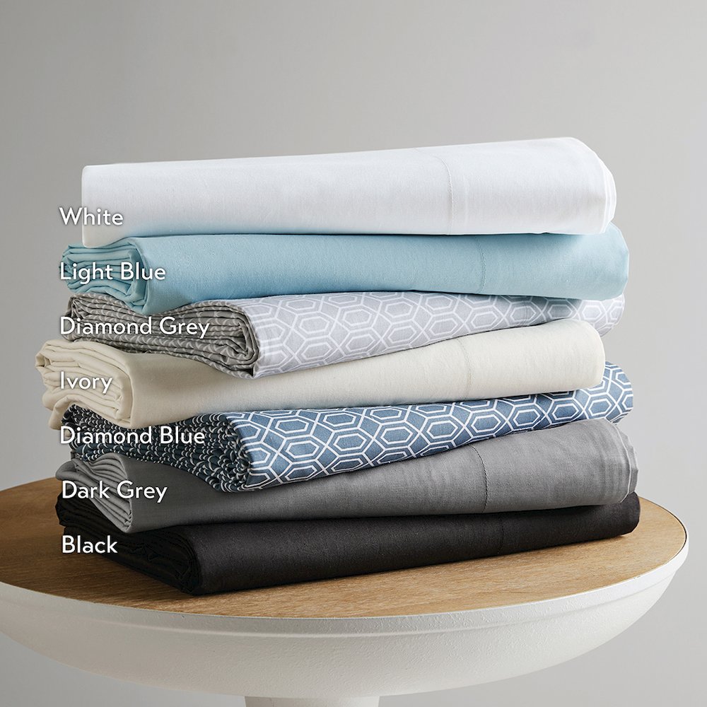 Cotton 144TC 100% Cotton Solid Sheet Set, Black color. Picture 3