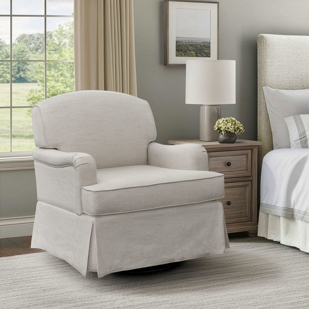 Melody Swivel Glider Skirted ArmChair. Picture 3