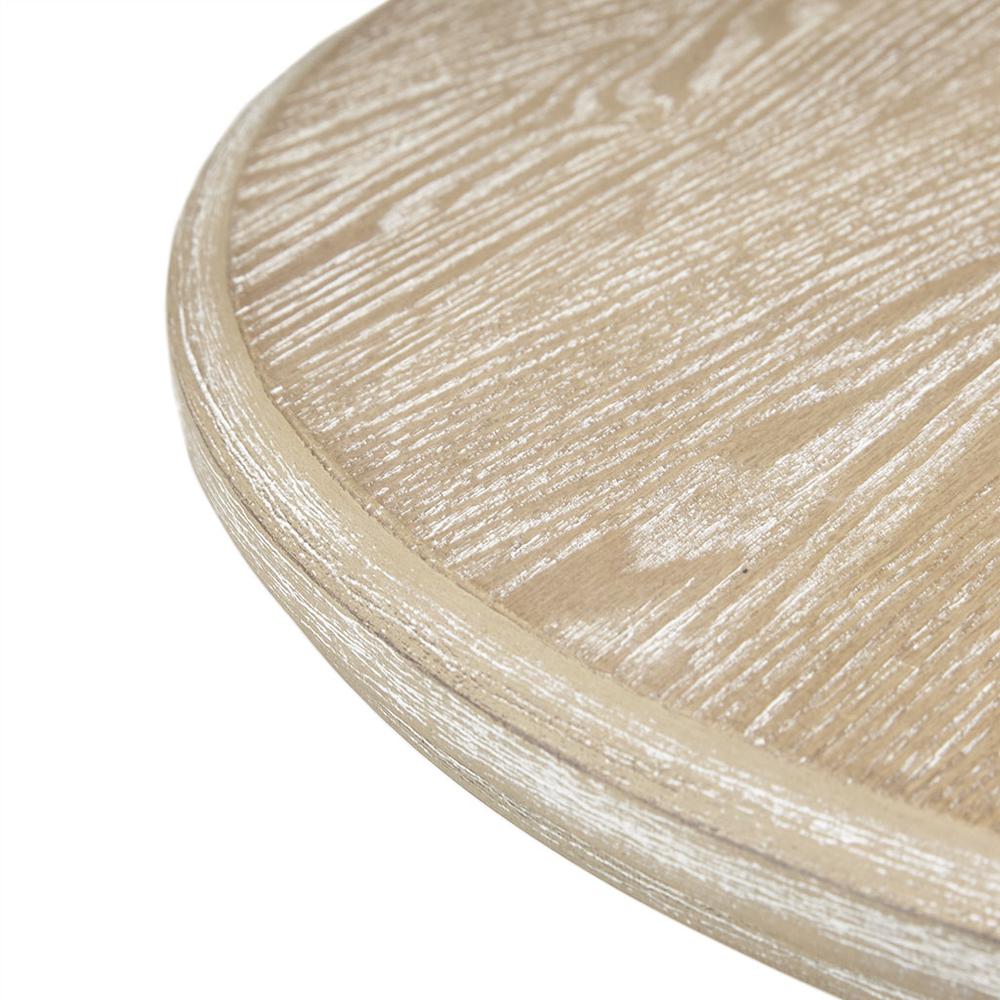 Fatima Round Accent Table, Reclaimed Wheat color. Picture 4