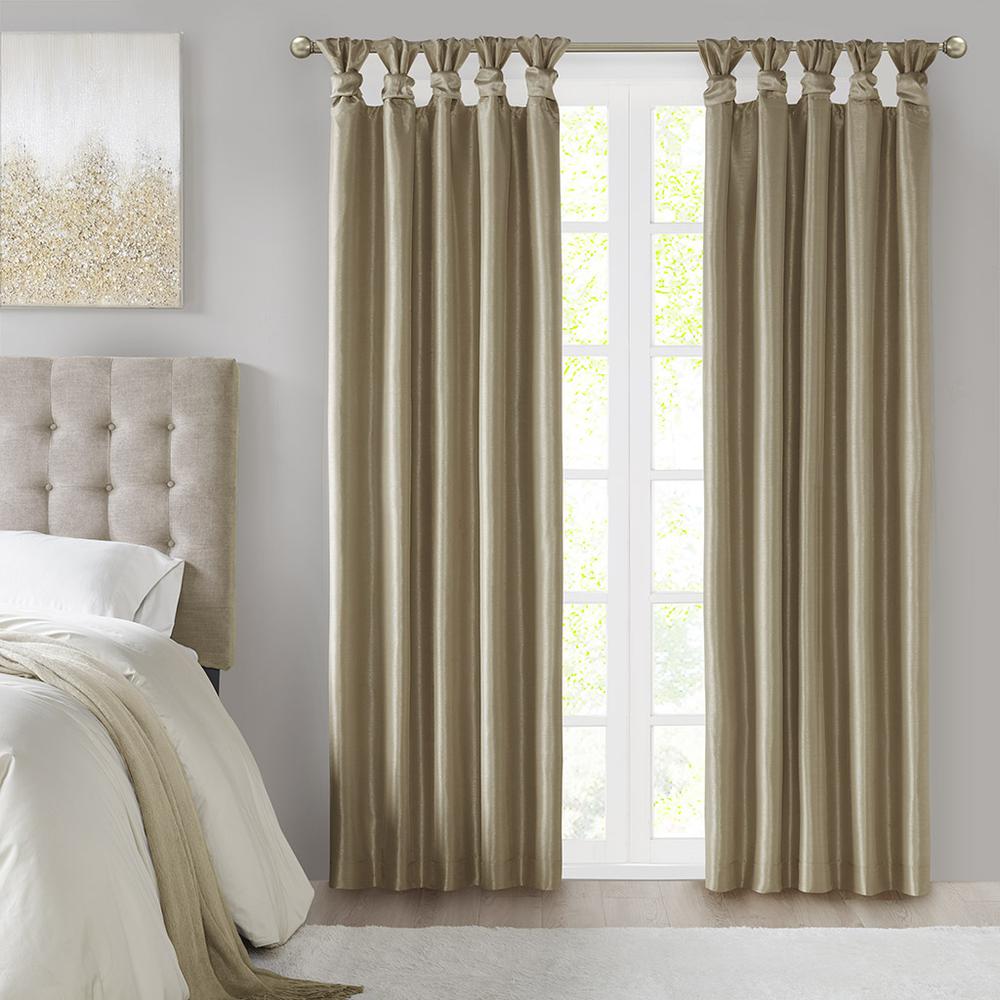 Twist Tab Total Blackout Window Curtain Panel. Picture 2