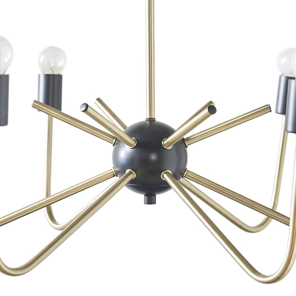 6-Light Metal Chandelier. Picture 1
