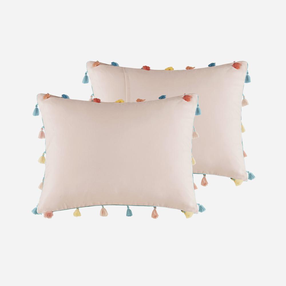 Tassel Comforter Set with Heart Shaped Throw Pillow. Picture 4