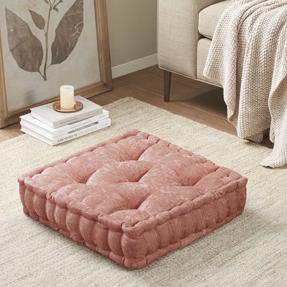 Azza Poly Chenille Square Floor Pillow Cushion Compress Pack. Picture 5