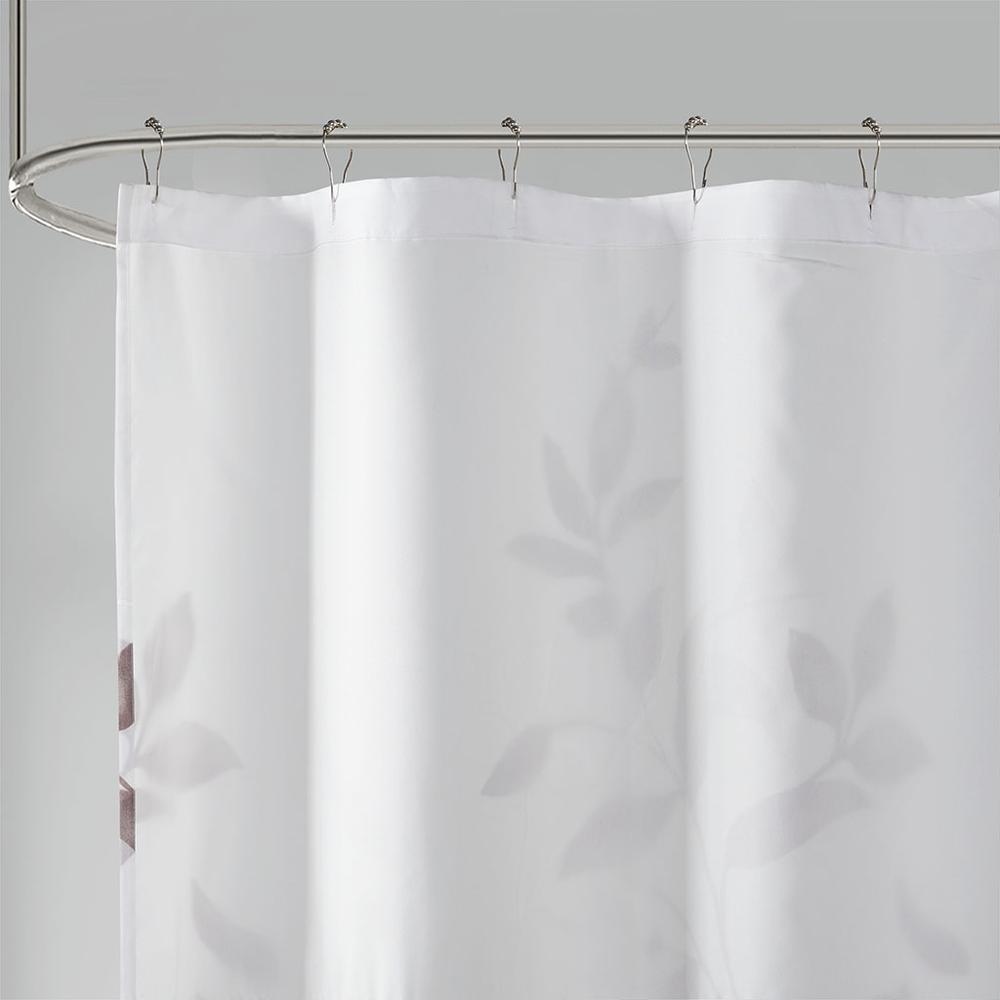 Burnout Printed Shower Curtain. Picture 1