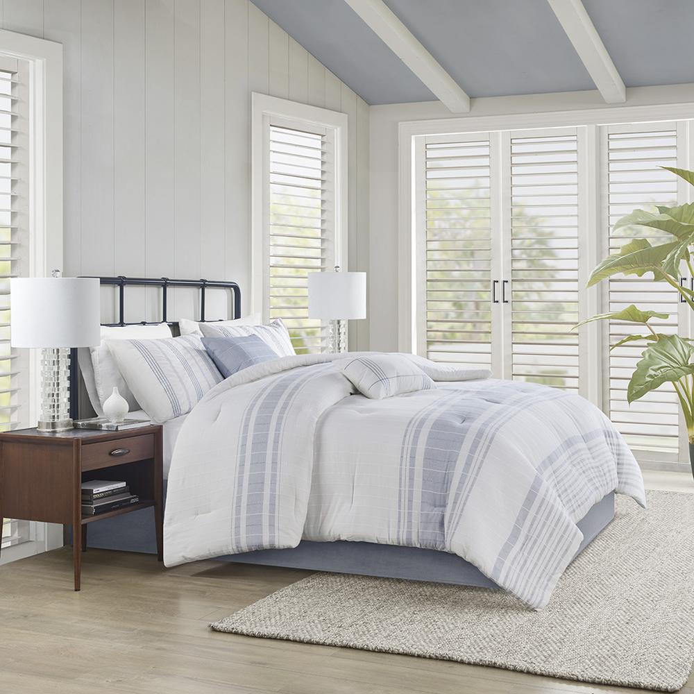6 Piece Cotton Jacquard Oversized Comforter Set. Picture 4