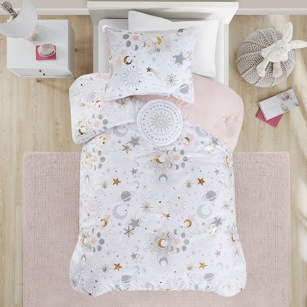 Starry Sky Metallic Comforter Set with Throw Pillow. Picture 3