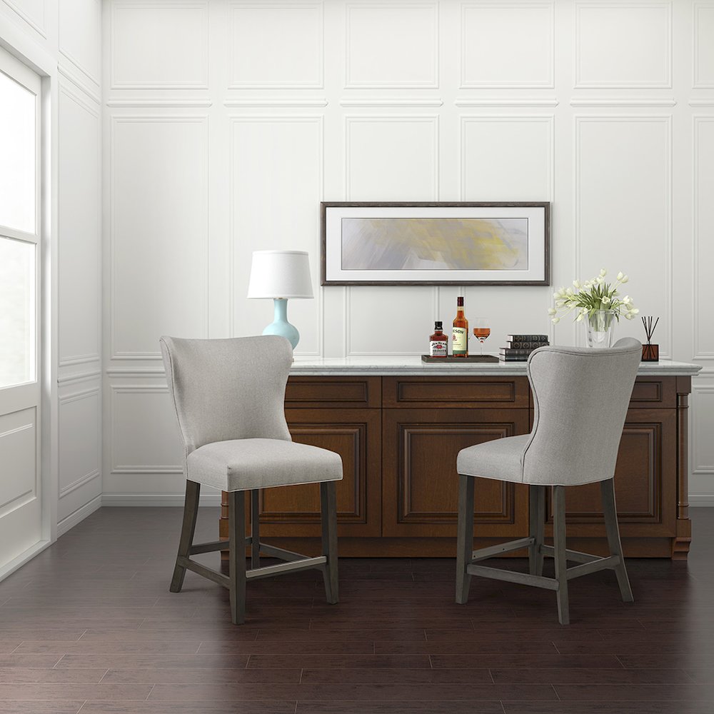 25.5" Upholstered Counter Stool. Picture 1