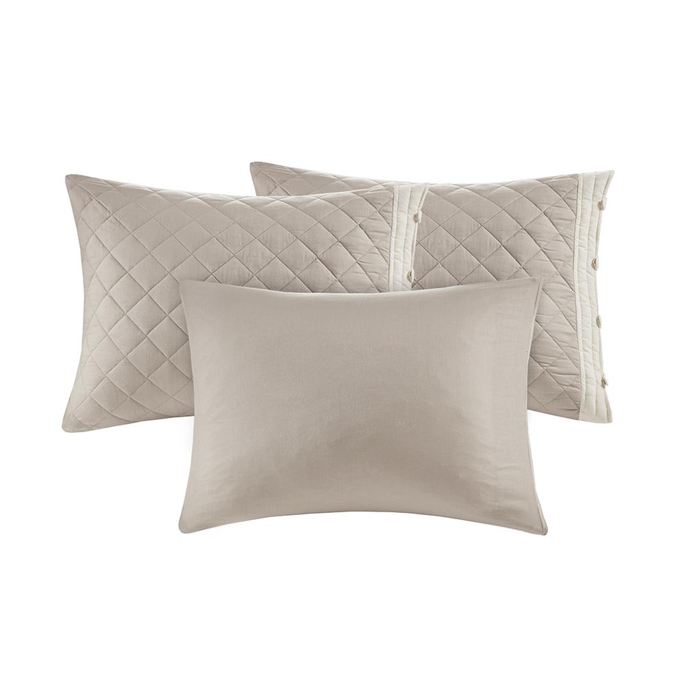 Breanna 6 Piece Cotton Daybed Cover Set, Khaki color. Picture 1