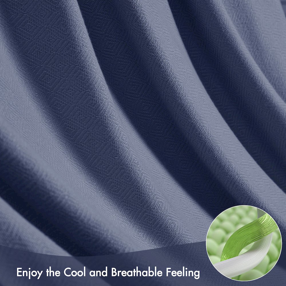 Bamboo Cotton Rayon from Bamboo Cotton Blanket, Navy color. Picture 4
