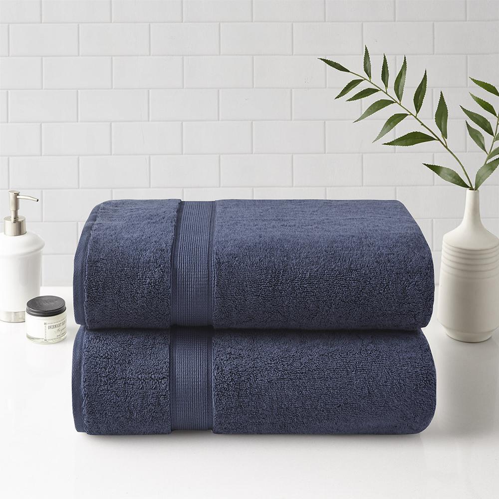 100% Cotton Bath Sheet Antimicrobial 2 Piece Set. Picture 4