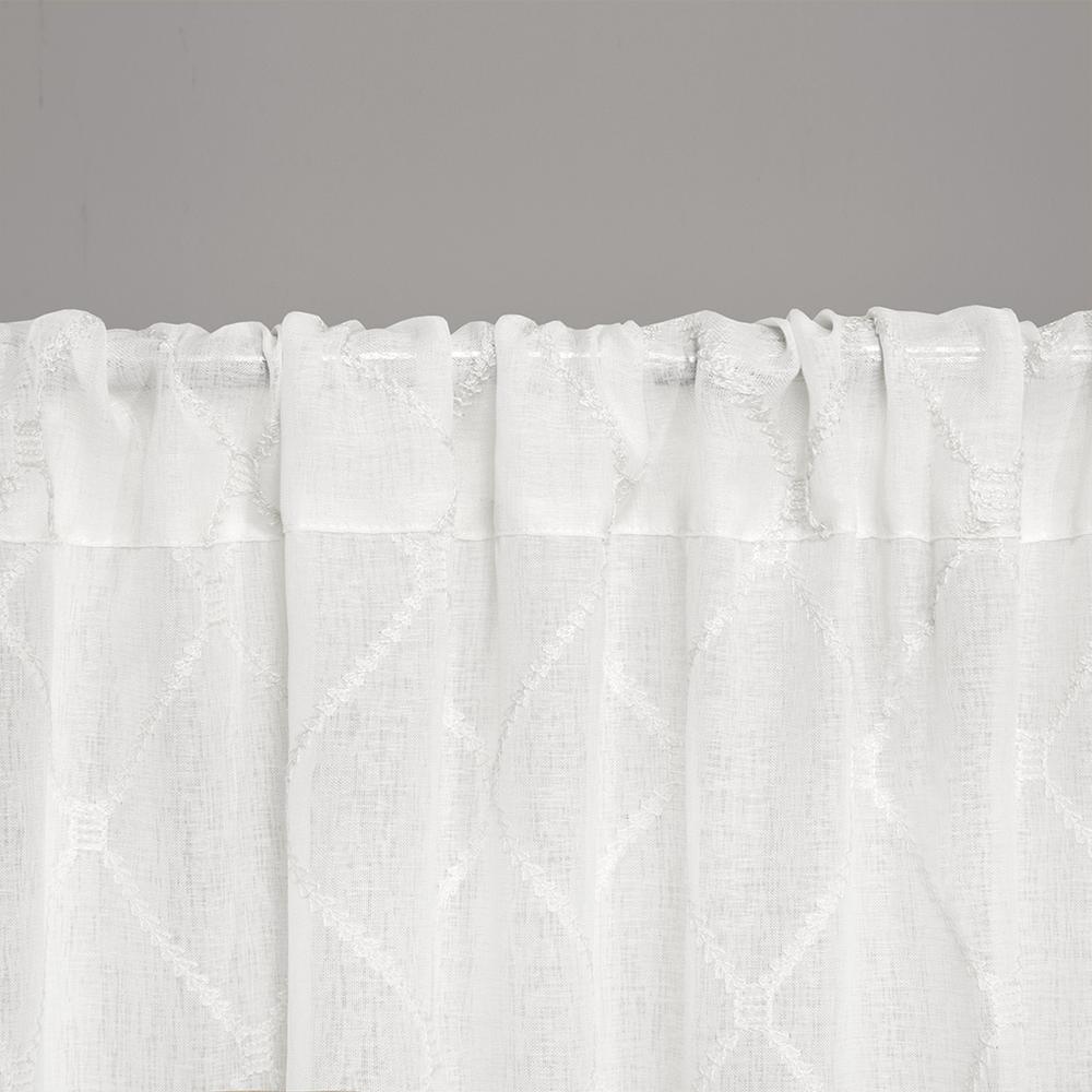 Diamond Sheer Window Curtain Panel. Picture 3