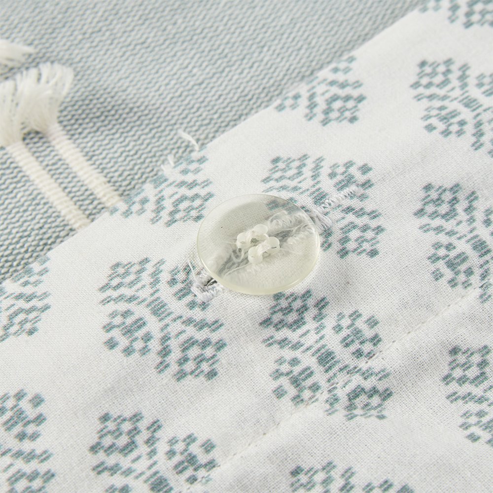 3 Piece Cotton Jacquard Duvet Cover Set. Picture 3