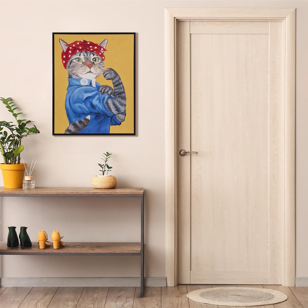 Rosie the Feline Framed Canvas Wall Art. Picture 5