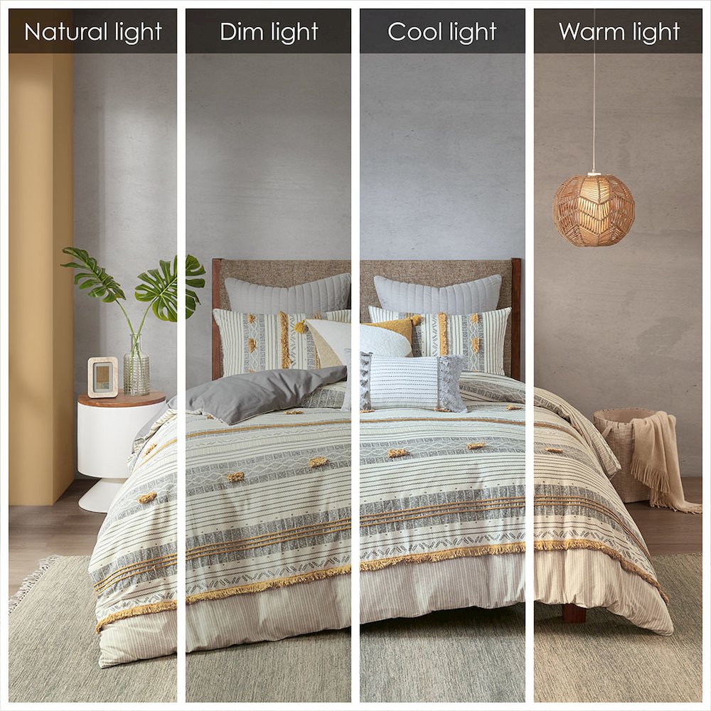 3 Piece Cotton Duvet Cover Set. Picture 5