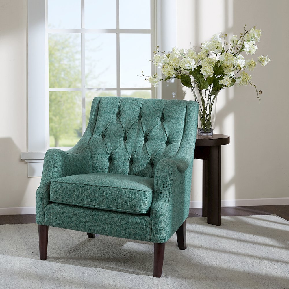 Button Tufted Accent Chair. Picture 4